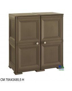 ARMADIO MOBILE OMNIMODUS 2 MODULI ANTE CHIUSE PER INTERNO ED ESTERNO WENGE'
