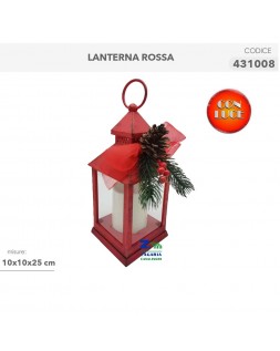 LANTERNA ROSSA CM 10X10X25...
