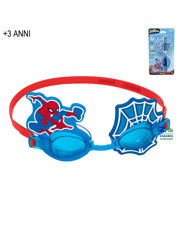 OCCHIALINI NUOTO SPIDERMAN PER BAMBINI PER MARE PISCINA BESTWAY ART 35615