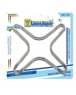 SET 2 PZ. RIDUTTORE GAS CROMATO 10x10 Cm UNIVERSALE INDEFORMABILE ART.174