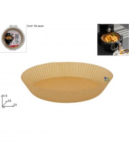 SET 50 PZ CARTA FORNO FOGLI FRIGGITRICE ARIA BIODEGRADABILI D.23 ART.00815