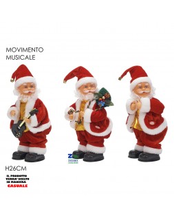 BABBO NATALE PUPAZZO BALLEROTTO CM 26H CON MUSICA E MOVIMENTO ART. 28598